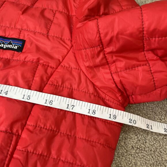 Patagonia Nano Puff Jacket Womens Small Red Primaloft Lightweight Logo FLAW - Picture 9 of 12